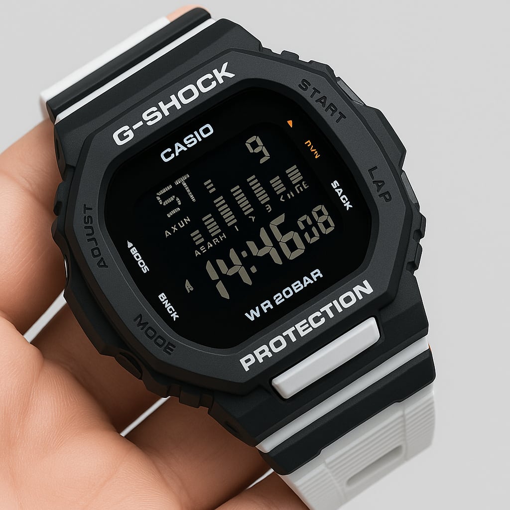 RELOJ G SHOCK DEPORTIVO NEGRO - BLANCO