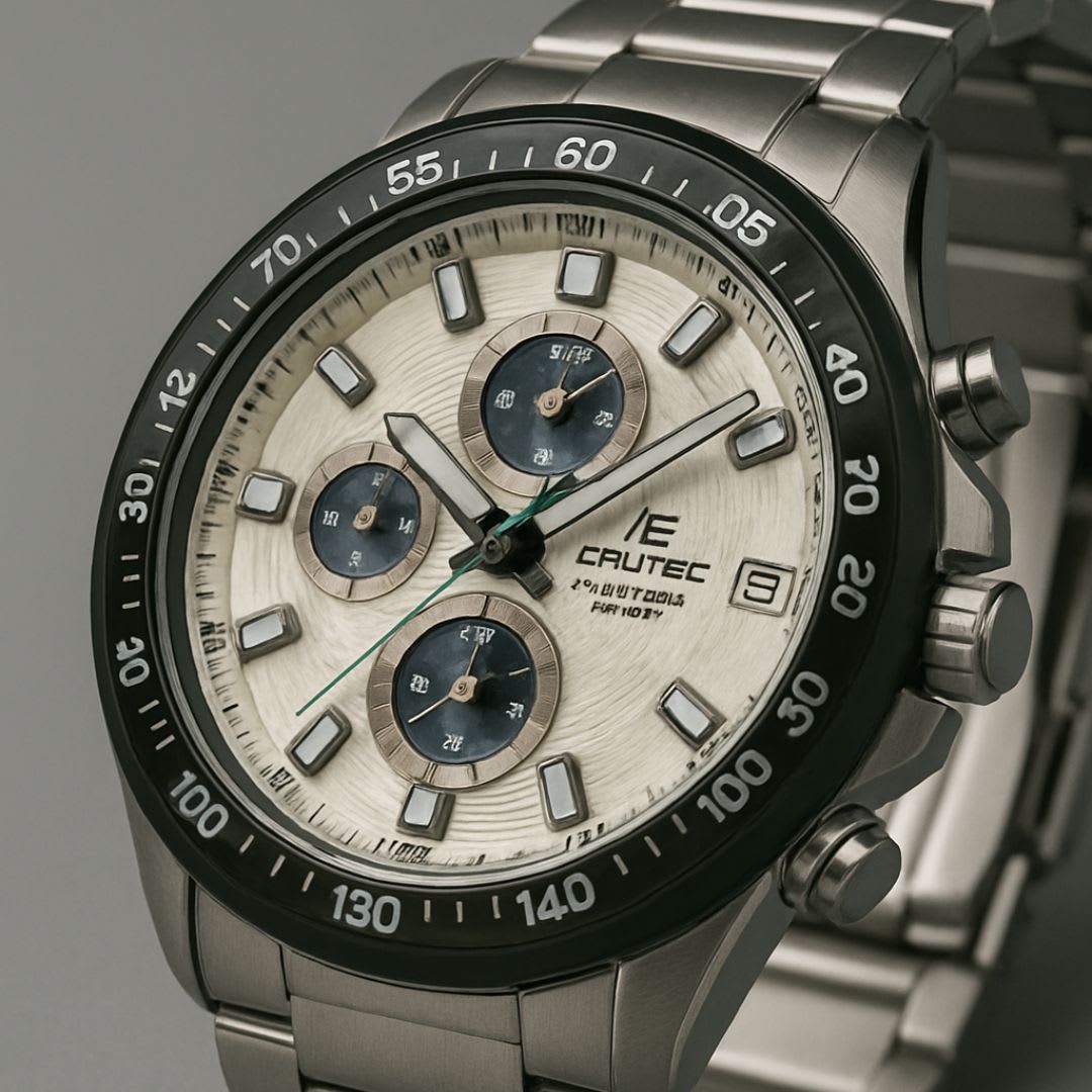 RELOJ CASIO EDIFICE NEGRO - BLANCO