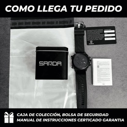 RELOJ SANDA 3002 NEGRO.